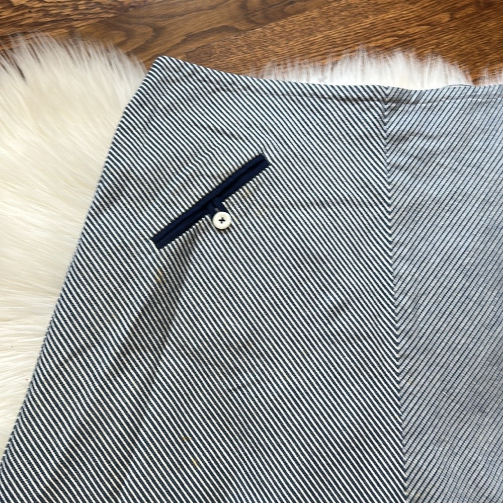 Anthropologie Sitwell Navy & White Stripe A-Line Skirt - Picture 2 of 4